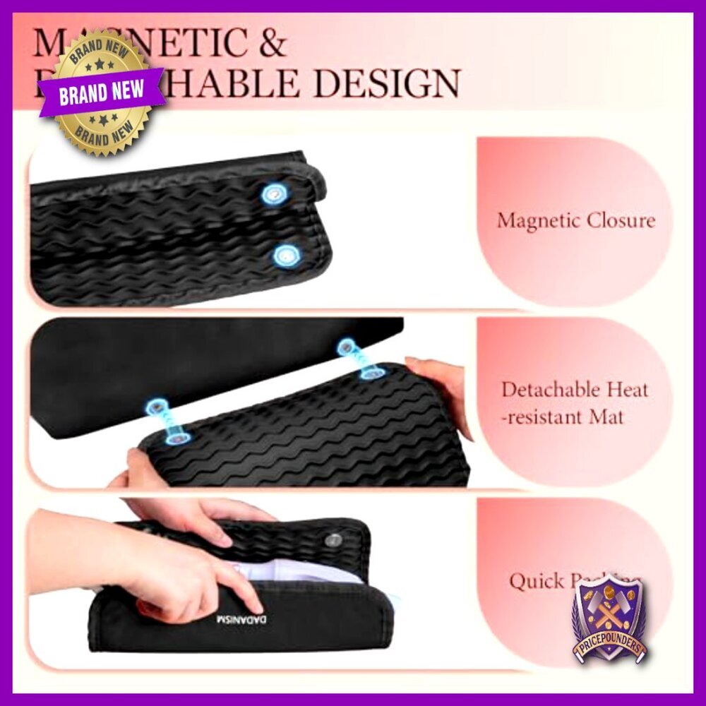 Heat Resistant Hair Tools Travel Bag with Removable Mat, Organizer Case - Picture 3 of 7